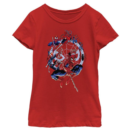 Girl's Marvel Superhero Spider - Man Beyond Amazing SPIDEY CIRCLE EVOLUTION T-Shirt - T-Shirt - Hero Merch Store