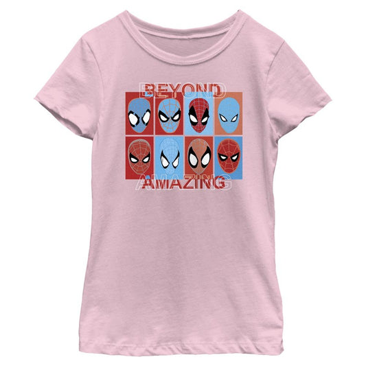 Girl's Marvel Superhero Spider - Man Beyond Amazing SPIDEY SQUARES BEYOND T-Shirt - T-Shirt - Hero Merch Store