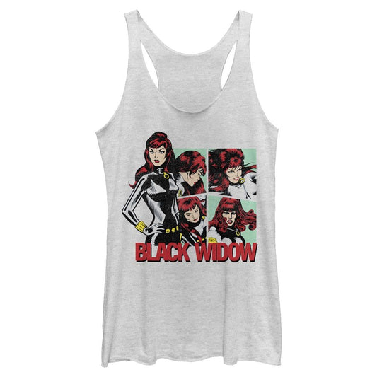 Junior's Marvel Superhero Black Widow Lockup Tank Top - Tank Top - Hero Merch Store