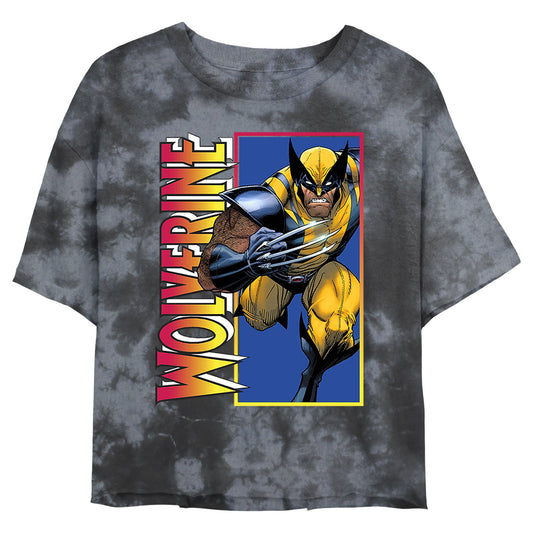 Junior's Marvel Superhero Classic Wolverine Bombard Tie - Dye T-Shirt - Bombard Tie - Dye T-Shirt - Hero Merch Store