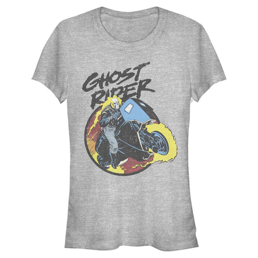 Junior's Marvel Superhero Ghost Rider 90S T-Shirt - T-Shirt - Hero Merch Store