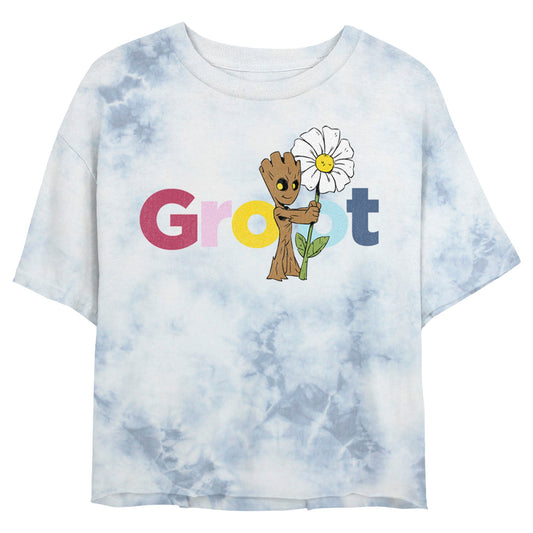 Junior's Marvel Superhero Groot Bombard Tie - Dye T-Shirt - Bombard Tie - Dye T-Shirt - Hero Merch Store