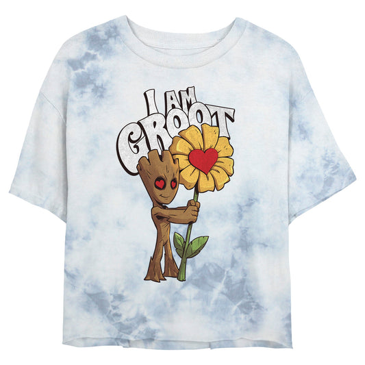 Junior's Marvel Superhero Mine Groot Bombard Tie - Dye T-Shirt - Bombard Tie - Dye T-Shirt - Hero Merch Store