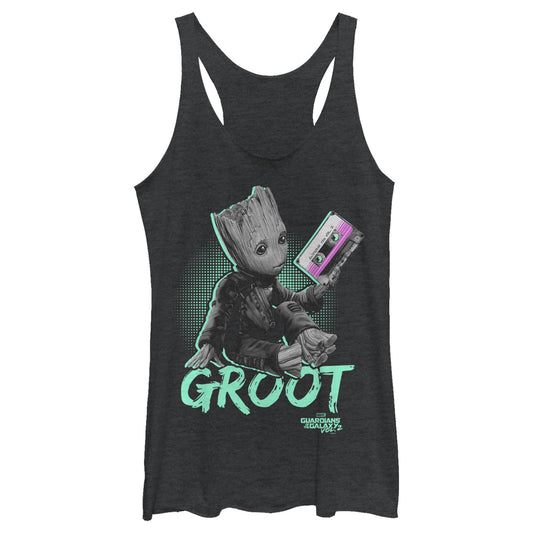 Junior's Marvel Superhero Neon Baby Groot Tank Top - Tank Top - Hero Merch Store