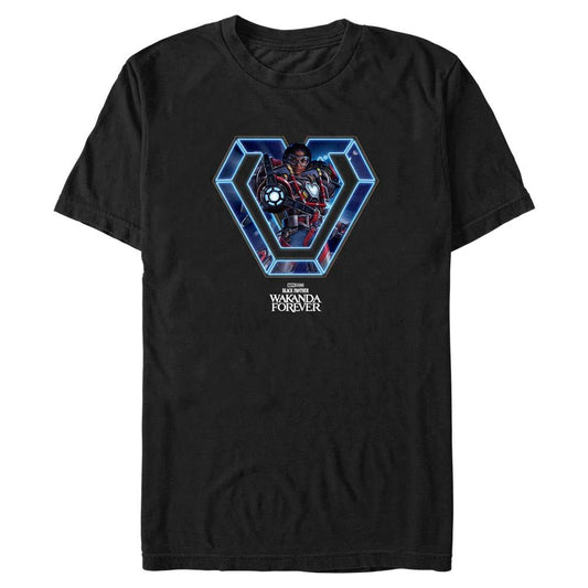 Men's Marvel Superhero Black Panther Wakanda Forever Iron Heart Neon T-Shirt - T-Shirt - Hero Merch Store