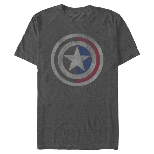 Men's Marvel Superhero Captain America Half Shield T-Shirt - T-Shirt - Hero Merch Store