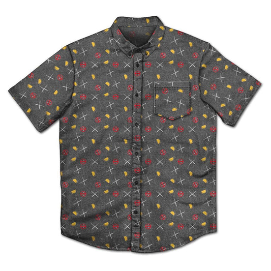 Men's Marvel Superhero Deadpool Button Up Woven - Button Up Woven - Hero Merch Store