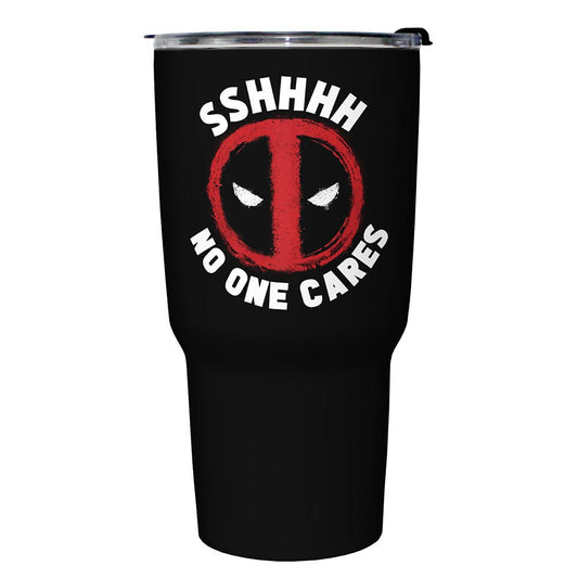 Superhero Drinkware Marvel Superhero Deadpool No One Cares 27oz Stainless Steel Bottle - 27oz Stainless Steel Bottle - Hero Merch Store