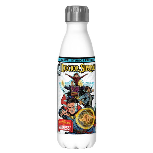 Superhero Drinkware Marvel Superhero Doctor Strange Comic Cover 17oz Stainless Steel Bottle - 17oz Stainless Steel Bottle - Hero Merch Store